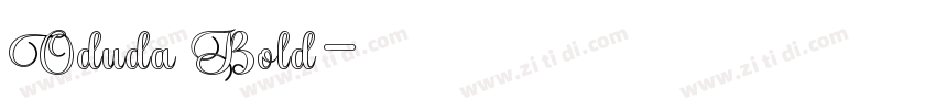Oduda Bold字体转换